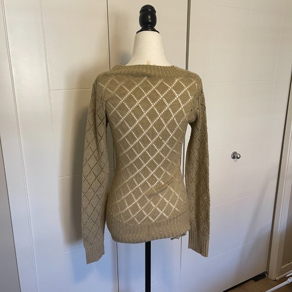 ✨Sparkly Beige V-Neck Sweater✨ - Picture 2 of 3